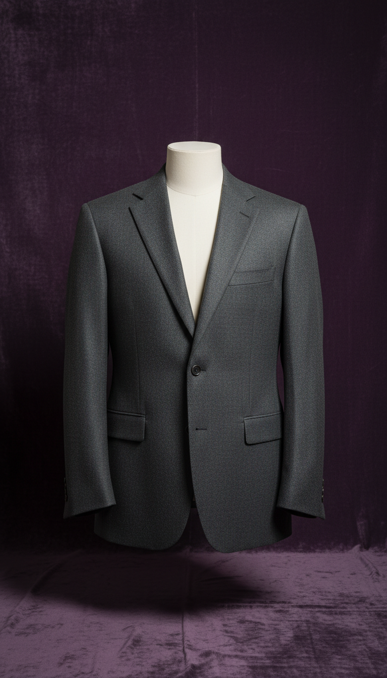 Graphite Mist Wool Tailored Blazer