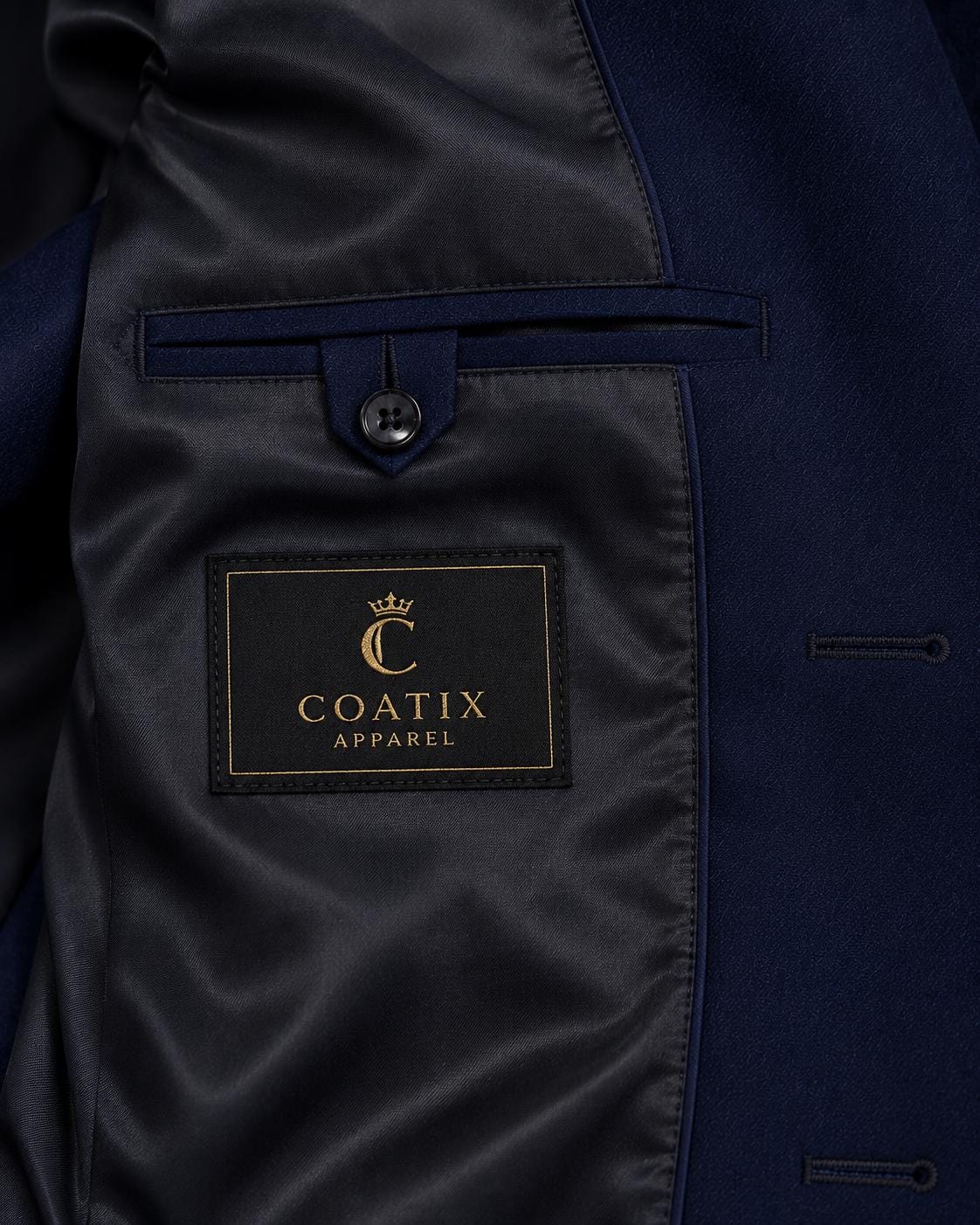 Men's Luxury Navy Blue Double-Breasted Suit | Formal Wedding & Groom Wear - Shoes
