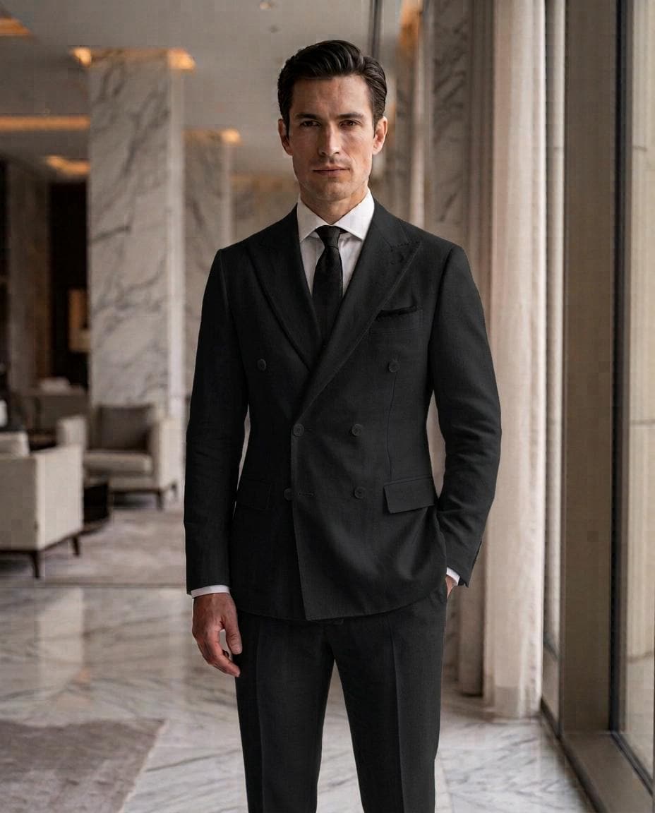 Men's White Double Breasted Suit, Slim Fit White Blazer for Men, Wedding Tuxedo